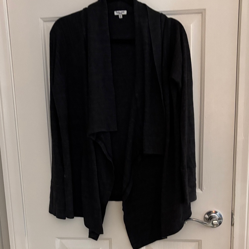 Gray Open-Front Splendid Women's Sweater Cardigan medium